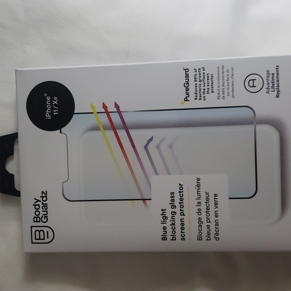 iphone 11xr Blue light blocking glass screen protector, Bodyguardz - Picture 4 of 6